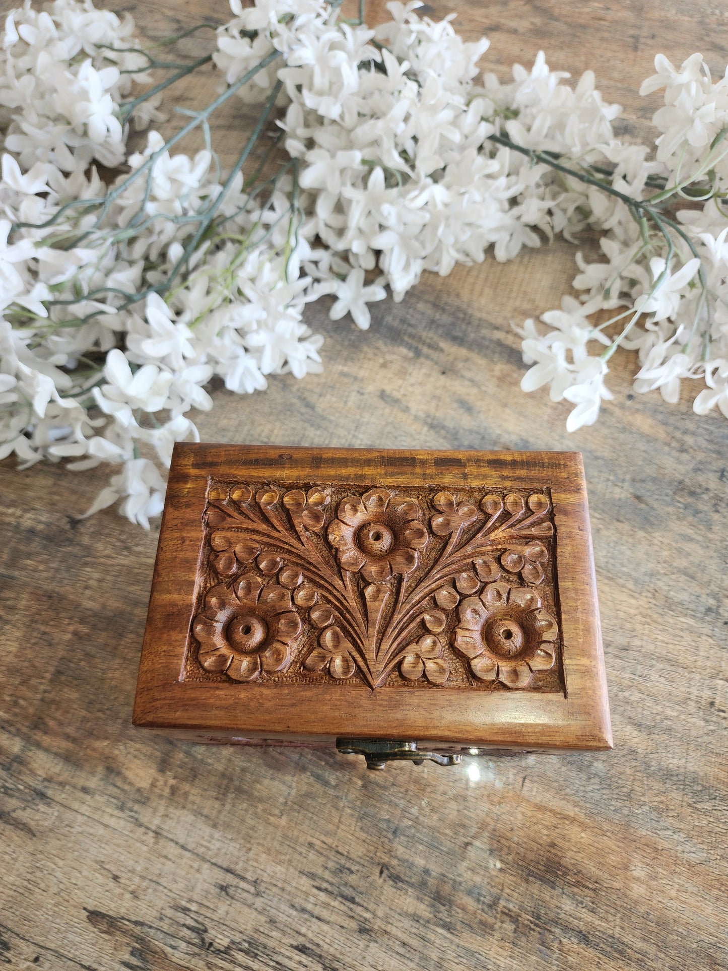 Handcrafted Wooden Jewelry & Storage Box – Small Size (Unique Folding Design)