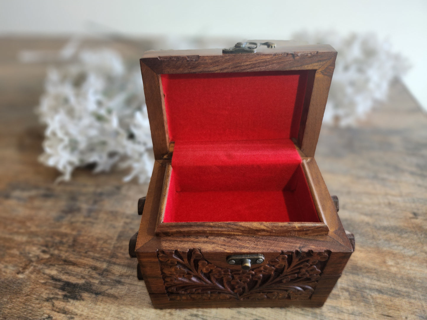 Handcrafted Wooden Jewelry & Storage Box – Small Size (Unique Folding Design)