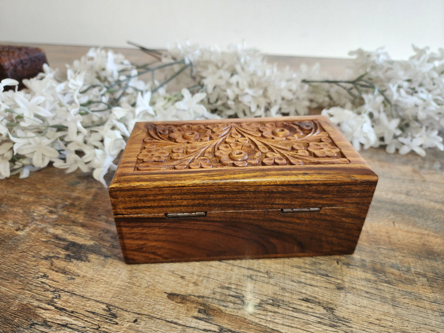 Handcrafted Wooden Mystery Box – Medium Size with Internal Lock & Free Gift