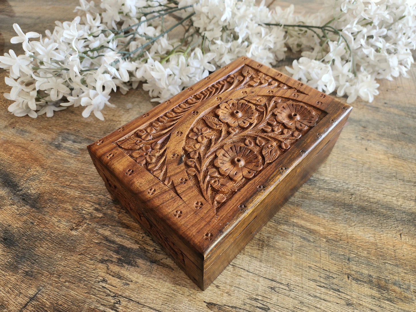 Handcrafted Wooden Extra Large Size with Internal Lock & Free Gift
