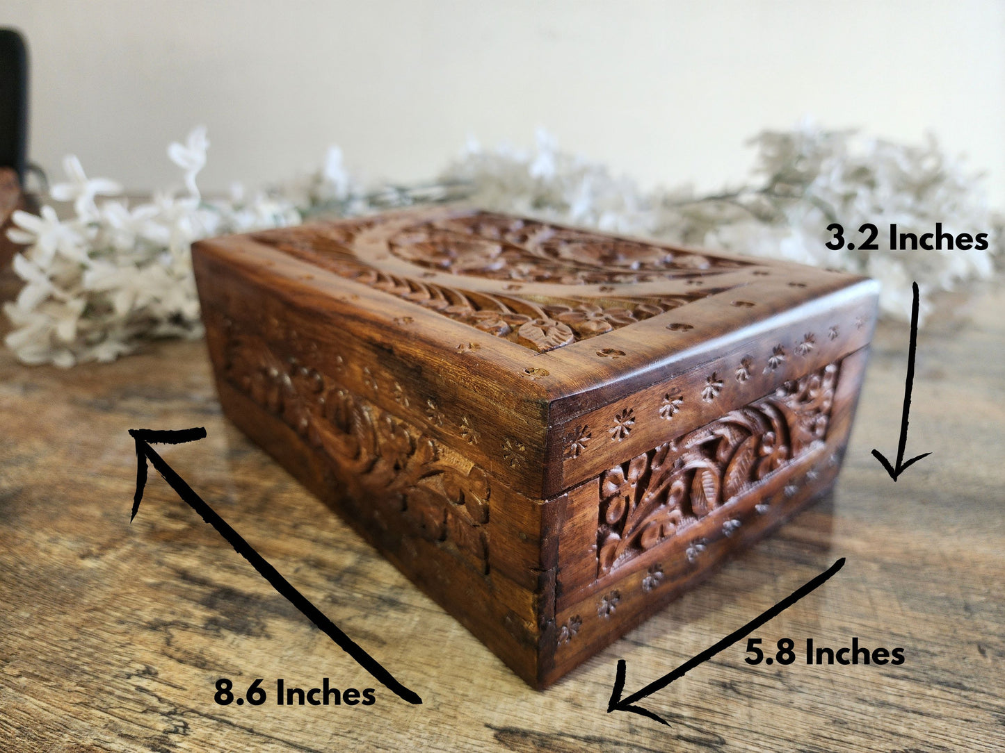 Handcrafted Wooden Extra Large Size with Internal Lock & Free Gift