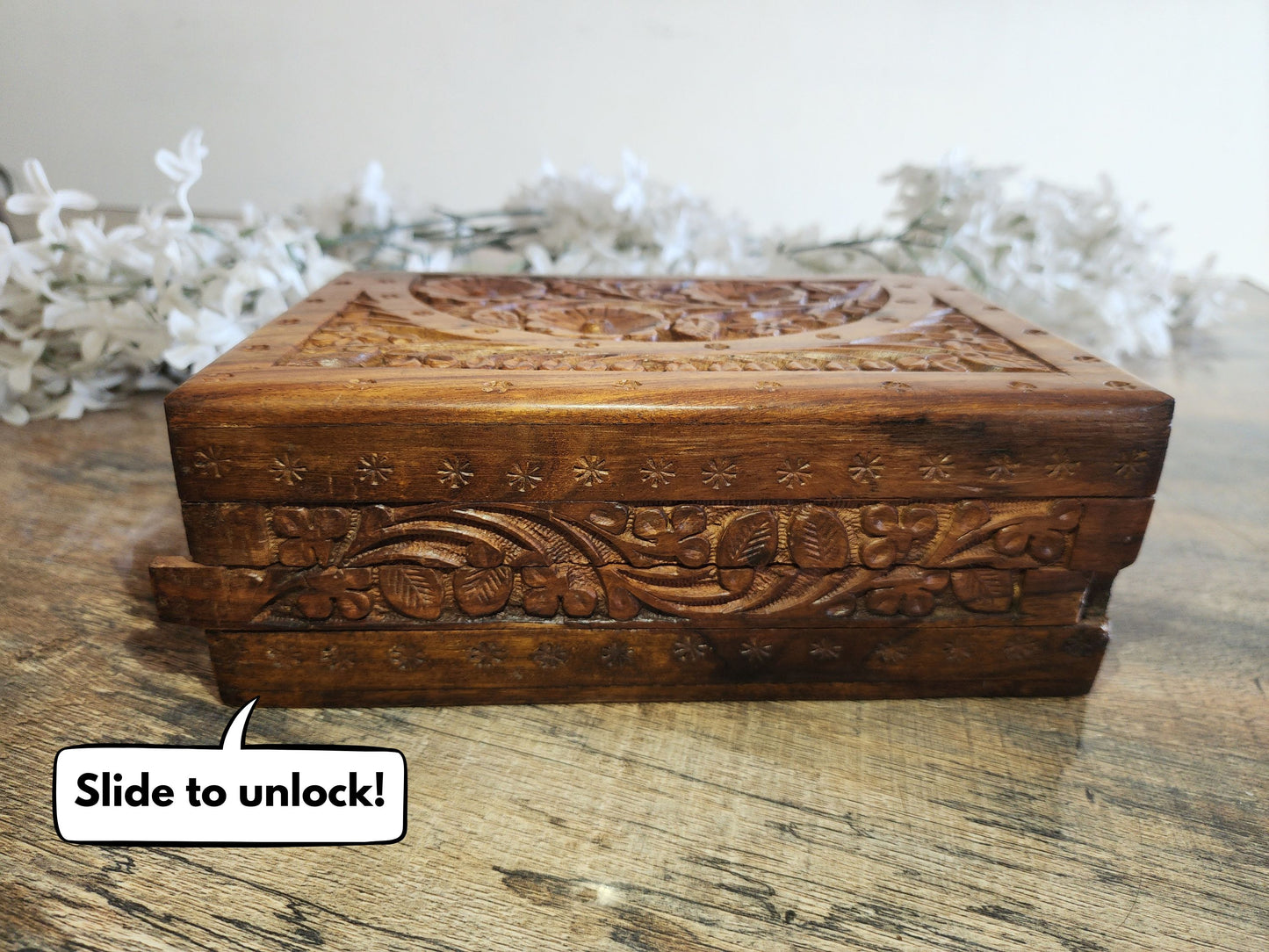 Handcrafted Wooden Extra Large Size with Internal Lock & Free Gift
